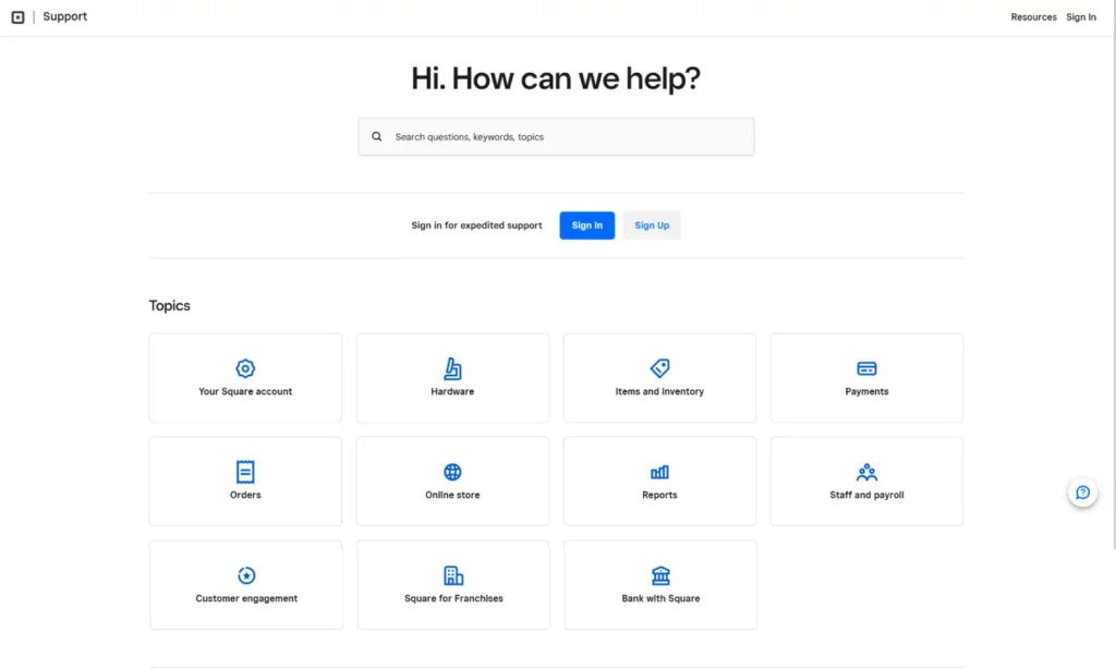 Square Online Customer Support