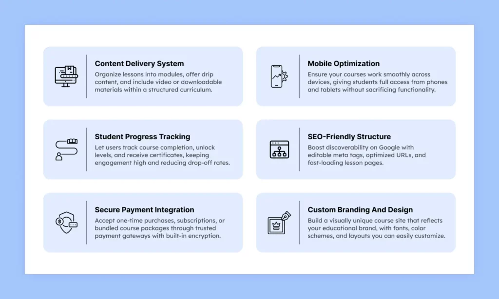 Key Features to Look For in a Course Website Builder